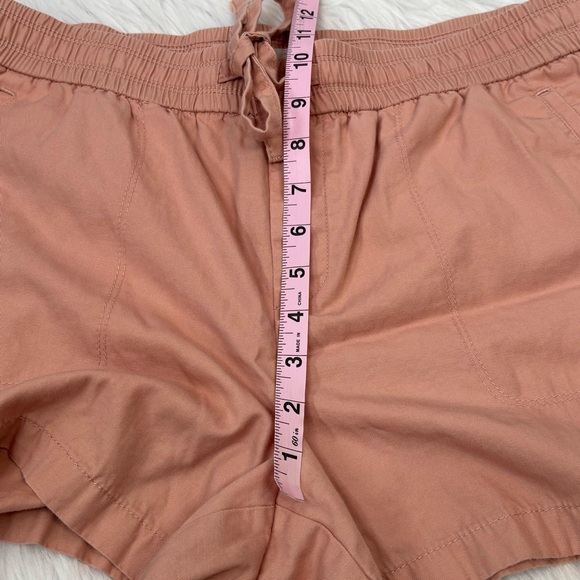 LOFT Size Medium Peach Color Shorts Casual‎ Drawstring Waist Mid Rise Pockets - Picture 13 of 13
